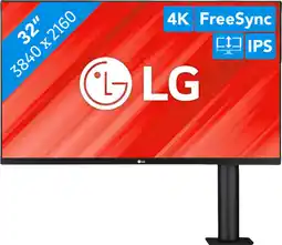 MediaMarkt LG 32UN880K-B - 31.5 inch - 3840 x 2160 (Ultra HD) - IPS-paneel - in hoogte verstelbaar aanbieding