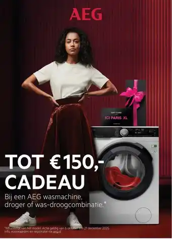 ICI Paris XL Bij een AEG wasmachine, droger of was-droogcombinatie. aanbieding