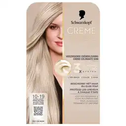 Kruidvat Schwarzkopf Creme Supreme 10-19 Ultra Licht Parelblond Verzorgende Crèmekleuring aanbieding