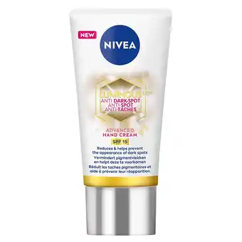 Kruidvat NIVEA Luminous630 Anti-Spot SPF15 Corrigerende Handcrème aanbieding
