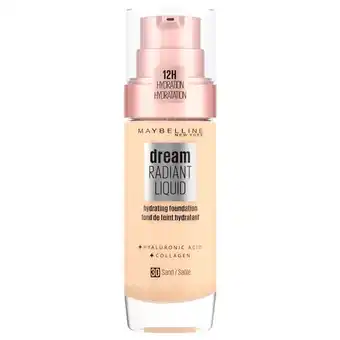 Kruidvat Maybelline New York Dream Radiant Liquid 30 Sandy Beige Foundation aanbieding