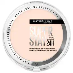 Kruidvat Maybelline New York SuperStay Up To 24HR 3 Hybrid Powder-Foundation aanbieding