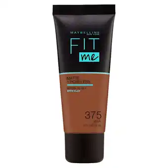 Kruidvat Maybelline New York Fit Me Matte + Poreless 375 Java Foundation aanbieding