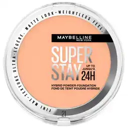 Kruidvat Maybelline New York SuperStay Up To 24HR 21 Hybrid Powder-Foundation aanbieding