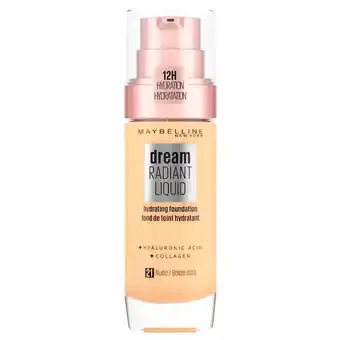 Kruidvat Maybelline New York Dream Radiant Liquid 21 Liquid Nude Foundation aanbieding