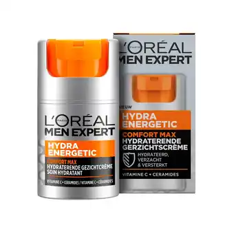 Kruidvat L'Oréal Paris Men Expert Hydra Energetic Comfort Max Hydraterende Gezichtscrème aanbieding