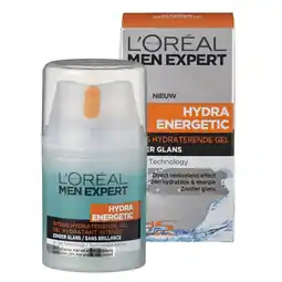Kruidvat L'Oréal Paris Men Expert Hydra Energetic Intens hydraterende Gezichtsgel aanbieding