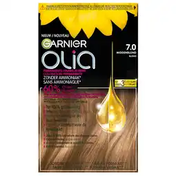 Kruidvat Garnier Olia 7.0 Middenblond Permanente Permanente Haarverf aanbieding