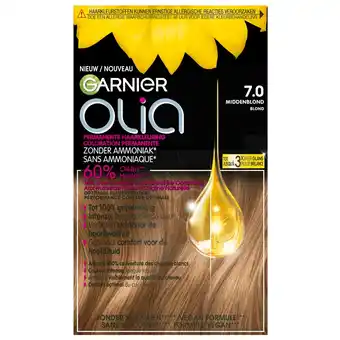 Kruidvat Garnier Olia 7.0 Middenblond Permanente Permanente Haarverf aanbieding