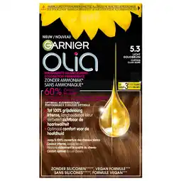 Kruidvat Garnier Olia 5.3 Licht Goudbruin Permanente Haarkleuring aanbieding