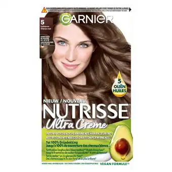 Kruidvat Garnier Nutrisse Ultra Crème 5 Lichtbruin Permanente Haarkleuring aanbieding