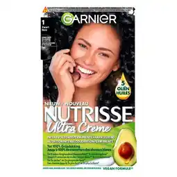 Kruidvat Garnier NutrisseUltra Crème 1 Zwart Permanente Haarkleuring aanbieding