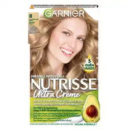 Kruidvat Garnier Nutrisse Ultra Crème 8 Licht Blond Permanente Haarkleuring aanbieding