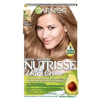 Kruidvat Garnier Nutrisse Ultra Crème 7 Natuurlijk Blond Intens Voedende Permanente Haarkleuring aanbieding