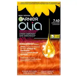 Kruidvat Garnier Olia 7.40 Intens Koper Permanente Haarkleuring aanbieding