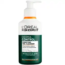 Kruidvat L'Oréal Paris Men Expert Derma Control Purifying Gel Cleanser aanbieding