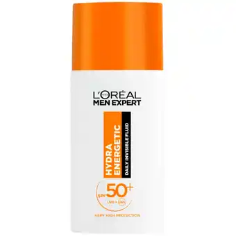 Kruidvat L'Oréal Paris Men Expert Hydra Energetic SPF50 Daily Uv Fluid aanbieding