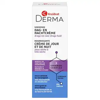 Kruidvat Kruidvat Derma Droge Huid Dag- en Nachtcrème aanbieding