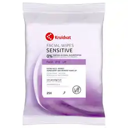 Kruidvat Kruidvat Sensitive Gezichtsreinigingsdoekjes aanbieding