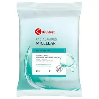Kruidvat Kruidvat Micellair Facial Wipes aanbieding