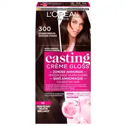 Kruidvat L'Oréal Paris Casting Crème Gloss 300 Donkerbruin Semi-Permanente Haarkleuring aanbieding