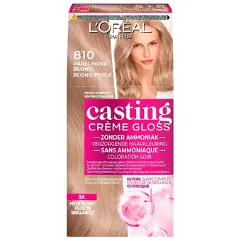 Kruidvat L'Oréal Paris Casting Crème Gloss 810 Parelmoer Blond Semi-Permanente Haarkleuring aanbieding
