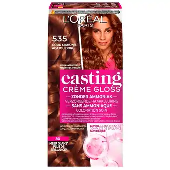 Kruidvat L'Oréal Paris Casting Créme Gloss 535 Licht Goud Mahoniebruin Semi-Permanente Haarkleuring aanbieding