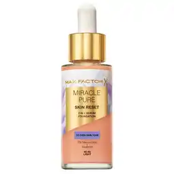 Kruidvat Max Factor Miracle Pure Skin Reset 40-60 Light 2-in-1 Serum Foundation aanbieding