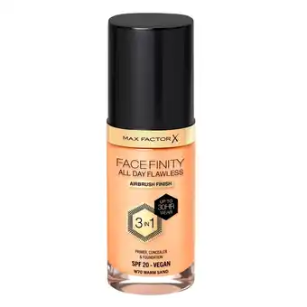 Kruidvat Max Factor Facefinity All Day Flawless W70 Warm Sand Foundation aanbieding