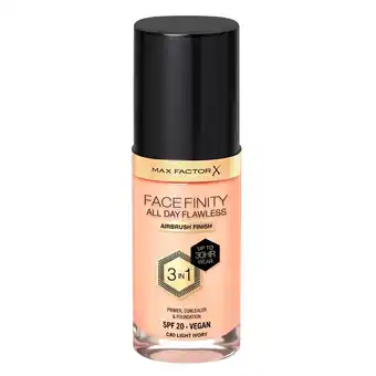Kruidvat Max Factor Facefinity All Day Flawless C40 Light Ivory Foundation aanbieding
