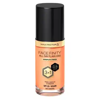 Kruidvat Max Factor Facefinity All Day Flawless C85 Caramel Foundation aanbieding