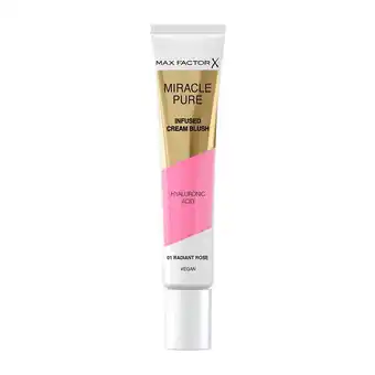 Kruidvat Max Factor Miracle Pure 001 Radiant Rose Infused Cream Blush aanbieding