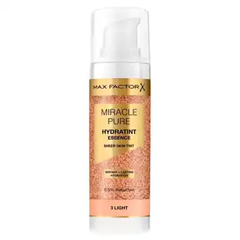 Kruidvat Max Factor Miracle Pure 3 Light Hydratint Essence Foundation aanbieding