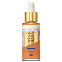 Kruidvat Max Factor Miracle Pure Skin Reset 80-85 Medium 2-in-1 Serum Foundation aanbieding