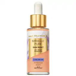 Kruidvat Max Factor Miracle Pure Skin Reset 30-40 Fair to Light Serum Foundation aanbieding