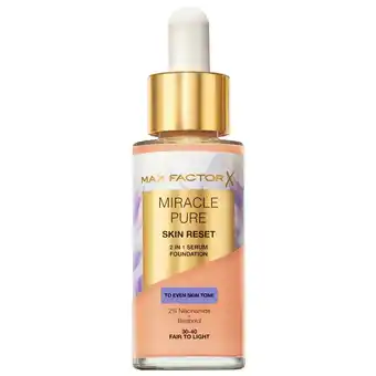 Kruidvat Max Factor Miracle Pure Skin Reset 30-40 Fair to Light Serum Foundation aanbieding