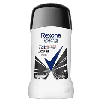 Kruidvat Rexona Advanced Protection 72H Inivisible On Black & White Anti-transpirant Stick aanbieding