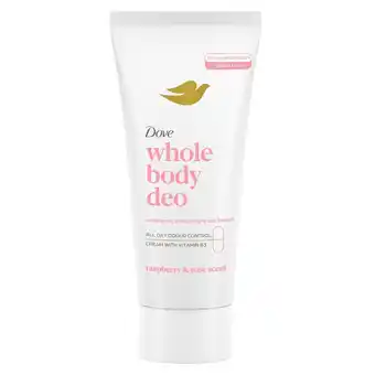 Kruidvat Dove Whole Body Raspberry & Rose Deodorant Cream aanbieding