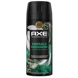 Kruidvat Axe Fine Fragrance Emerald Geranium Deodorant & Bodyspray aanbieding