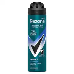 Kruidvat Rexona Men Advanced Protection Invisible Ice Antitranspirant Spray aanbieding