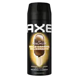 Kruidvat Axe Magnum Gold Caramel Billionaire Deodorant Bodyspray aanbieding