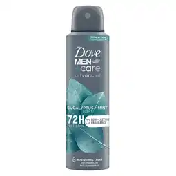 Kruidvat Dove Men+Care Advanced Eucalyptus + Mint Antitranspirant Spray aanbieding