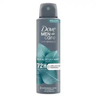 Kruidvat Dove Men+Care Advanced Eucalyptus + Mint Antitranspirant Spray aanbieding