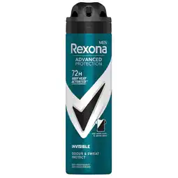 Kruidvat Rexona Men Invisible Black & White Clothes Deodorant Spray aanbieding