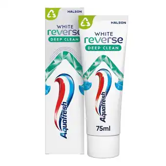 Kruidvat Aquafresh White Reverse Deep Clean Tandpasta aanbieding