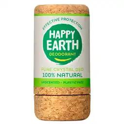 Kruidvat Happy Earth 100% Natural Pure Crystal Geurloze Deodorant Stick aanbieding