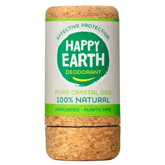 Kruidvat Happy Earth 100% Natural Pure Crystal Geurloze Deodorant Stick aanbieding