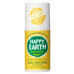 Kruidvat Happy Earth 100% Natural Jasmine Ho Wood Deodorant Roller aanbieding