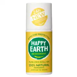 Kruidvat Happy Earth 100% Natural Jasmine Ho Wood Deodorant Roller aanbieding