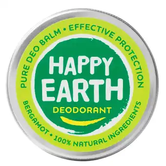 Kruidvat Happy Earth 100% Natural Bergamot Deodorant Balm aanbieding